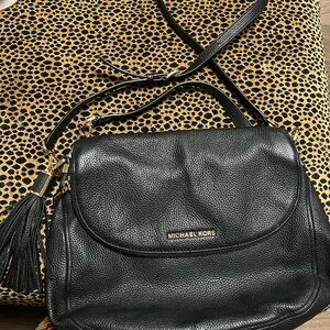MICHAEL Michael Kors Black Crossbody Bag with Tassel